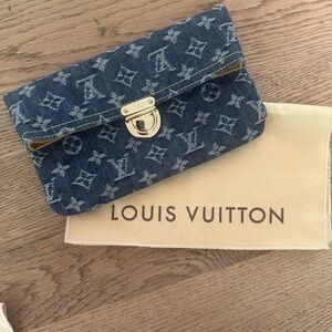 Louis Vuitton Denim Monogram Clutch or Pouchette